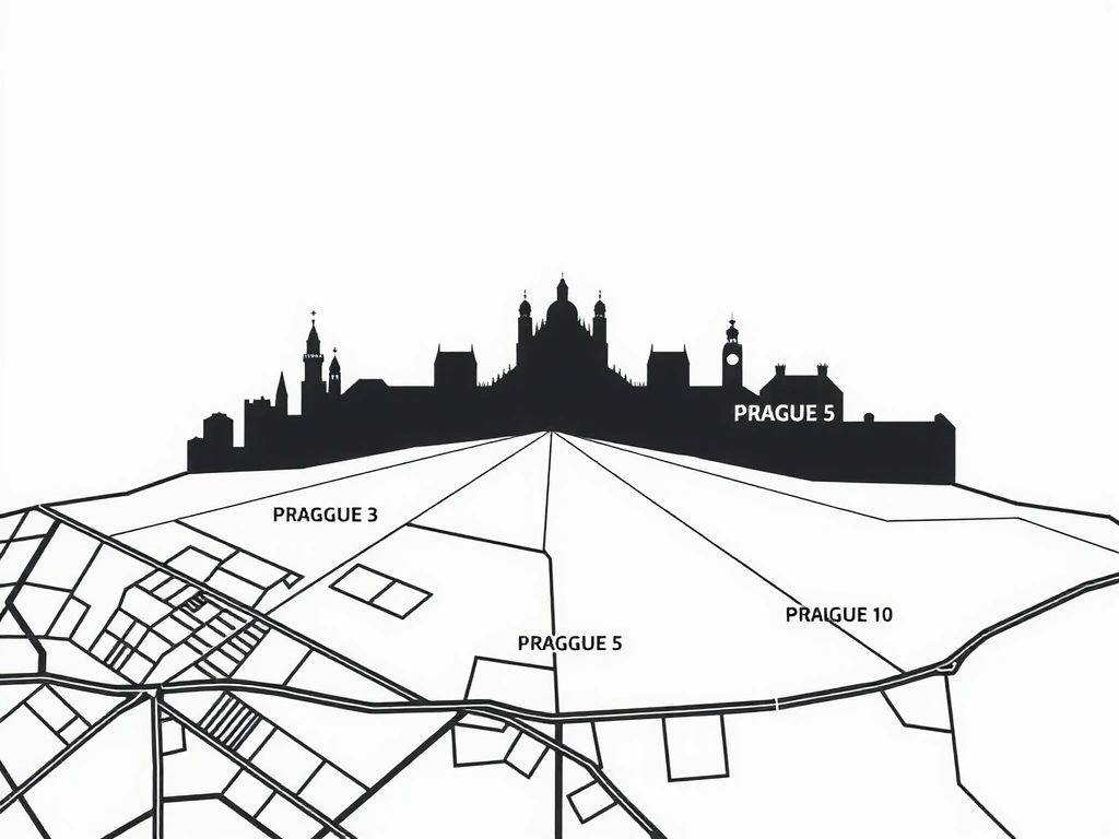 Zjednodušená mapa Prahy - oblasti působnosti