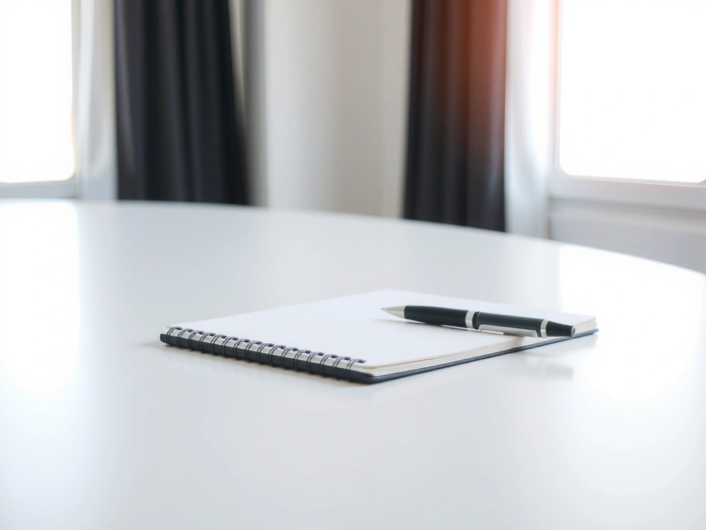 Pracovní stůl s čistým papírem