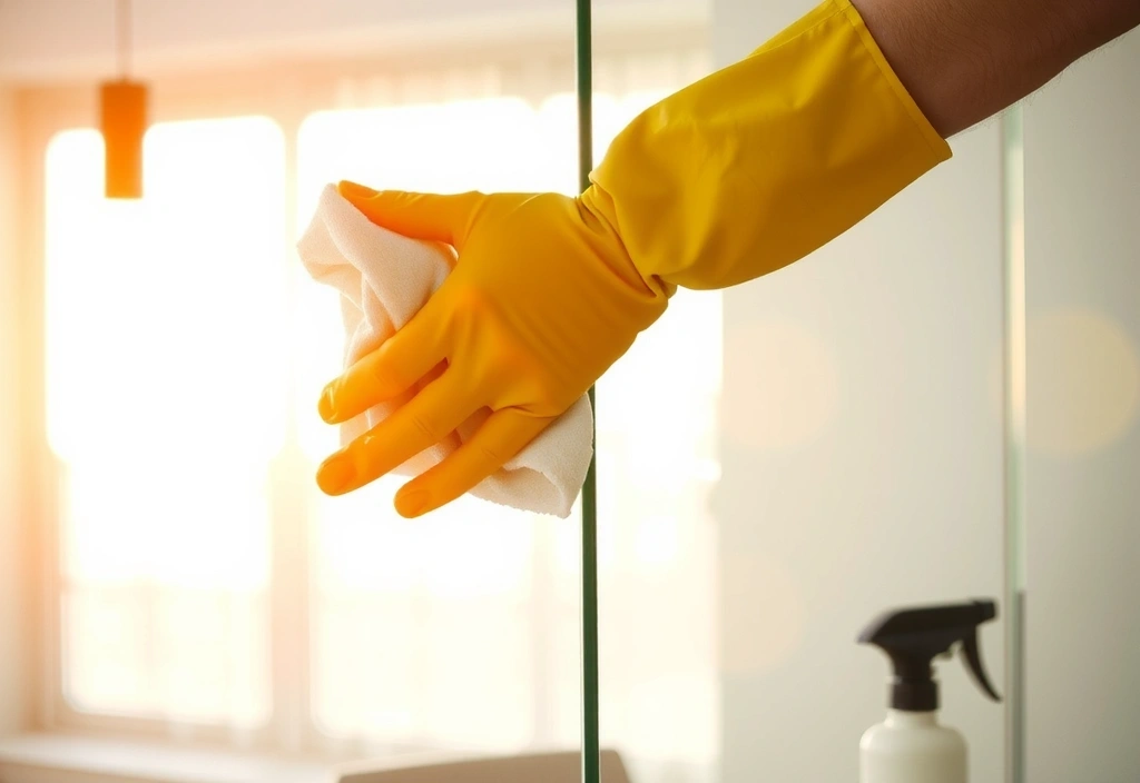 Detailní práce v průběhu úklidu