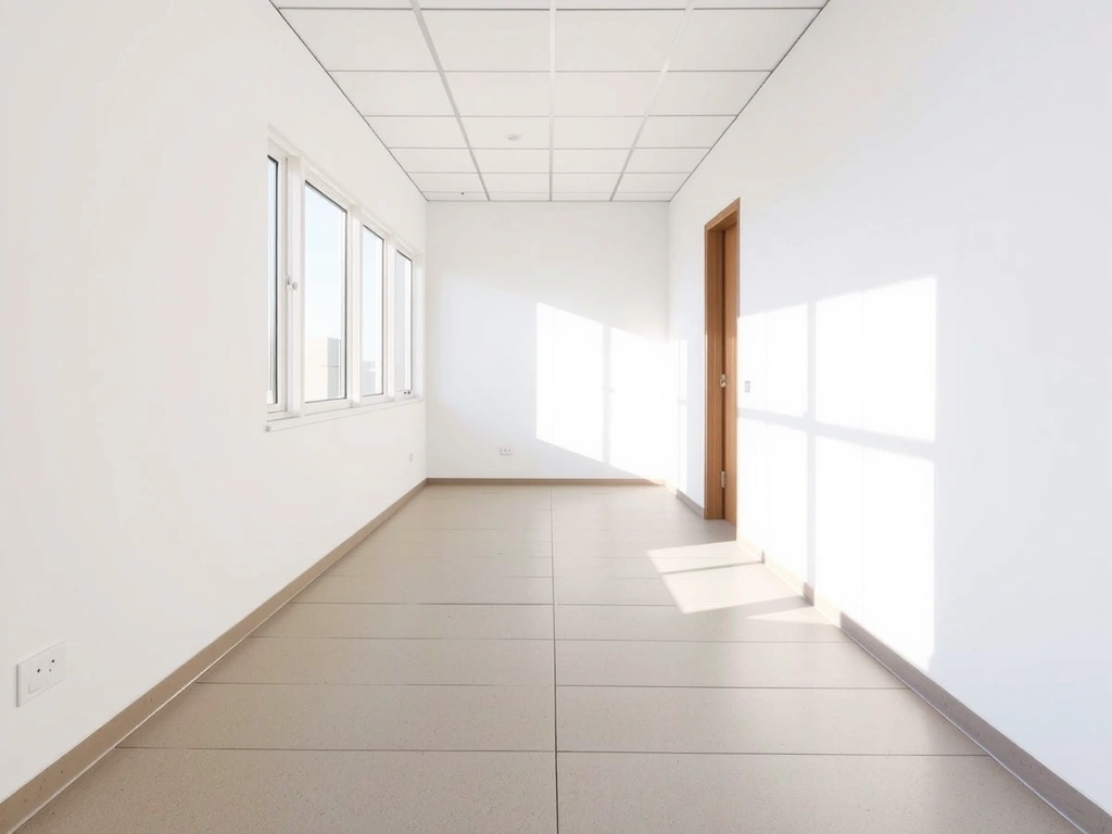 Uklizená chodba komerčního prostoru